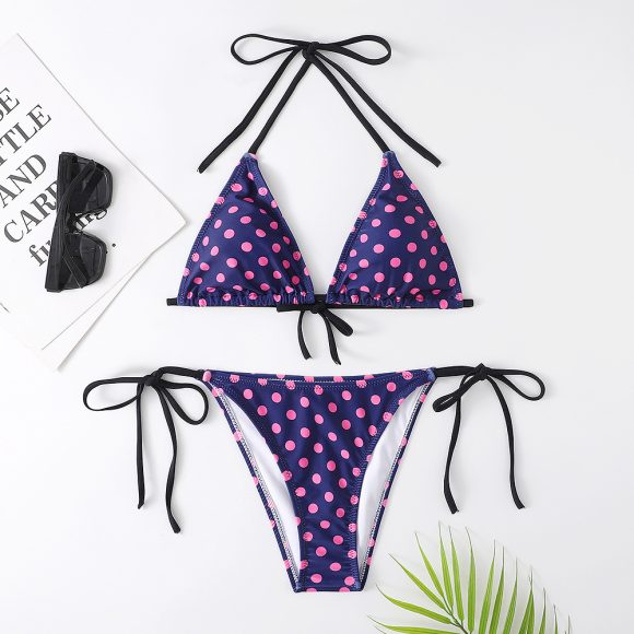 Women's Multicolor Printed Split Swimsuit Bikini - Image 2