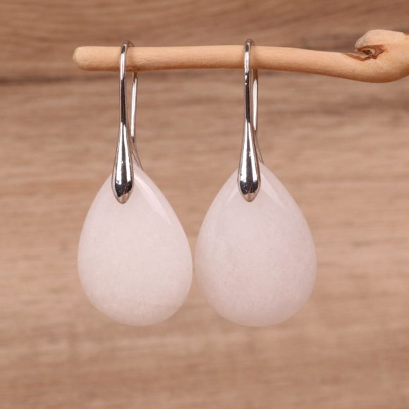 Natural Crystal Water Drop Earrings Women