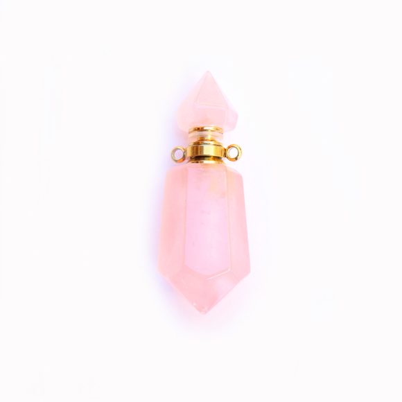 Natural Crystal Perfume Bottle Chain Pendant - Image 2