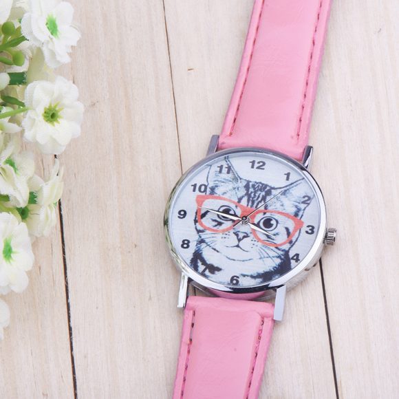 Cute Lady Simple Fashion Trendy Eyes Cat Digital Watch - Image 4