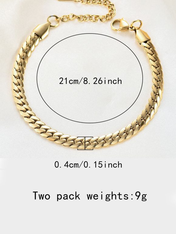 Advanced Hip Hop Cuba Metallic Titanium Steel Bracelets - Image 6