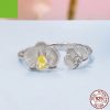 Sterling Silver Phalaenopsis Open Ring Fashion Exquisite And Versatile - Image 3