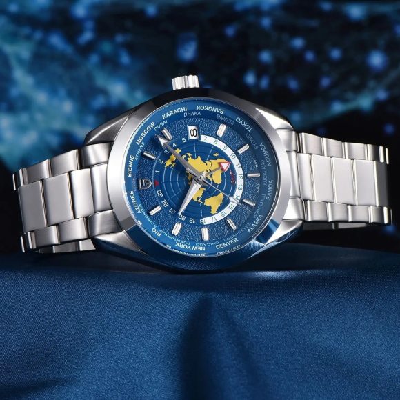 Men's Multifunctional Mechanical GMT Dual Time Zone Luminous Watrproof Watch - Image 4