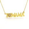 MOm Heart-shaped Letter Pendant Necklace All-match Clavicle Chain - Image 3