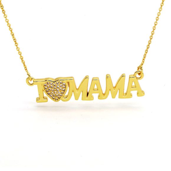 MOm Heart-shaped Letter Pendant Necklace All-match Clavicle Chain - Image 3