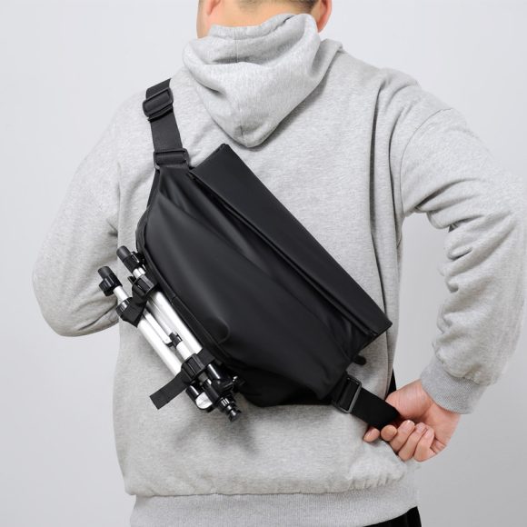 Fashion Brand Men's Functional Crossbody Bag Waterproof Lightweight Motorcycle Trendy Cool Single-shoulder Bag - Image 3