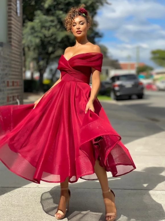 Womens Solid Casual Party Night Dress Club Off Shoulder Gown Elegant Backless Sexy Dress Birthday - Image 5