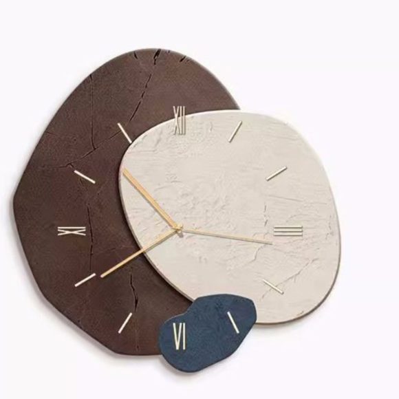 New Chinese Style Dining Room Dining Table Hanging Painting Punch-free Wall Clock - Image 5