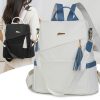 Simple Solid Color Backpack Women's Fashion Travel Backpack