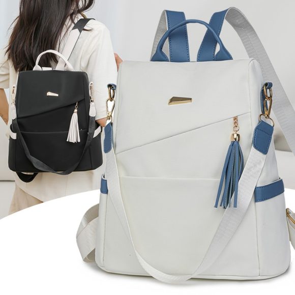 Simple Solid Color Backpack Women's Fashion Travel Backpack