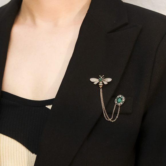 Little Bee Tassel Brooch Retro Personality Chain - Image 2
