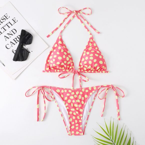 Women's Multicolor Printed Split Swimsuit Bikini - Image 9