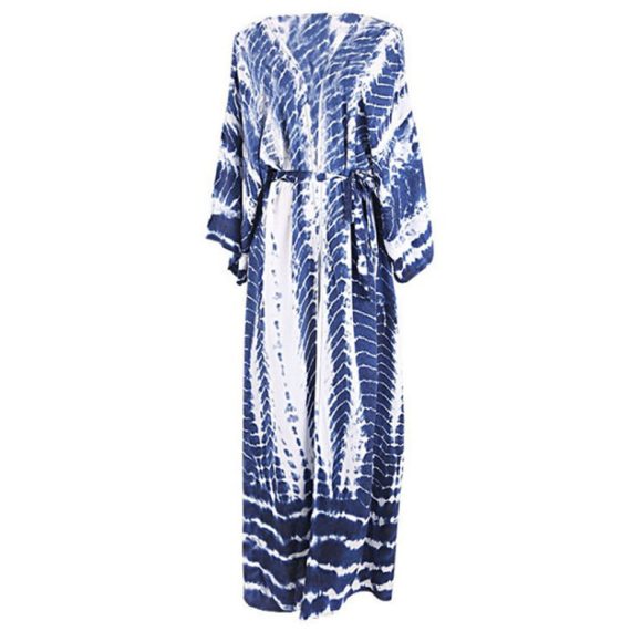 Printed Sexy Loose Sun Protection Bikini Blouse - Image 7