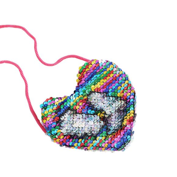 Sequined purse love lanyard shoulder diagonal package - Image 9