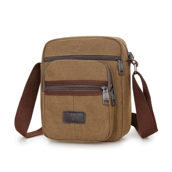 Canvas Retro Men's Messenger Bag - Image 9