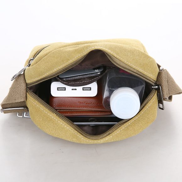 Canvas Retro Men's Messenger Bag - Image 8