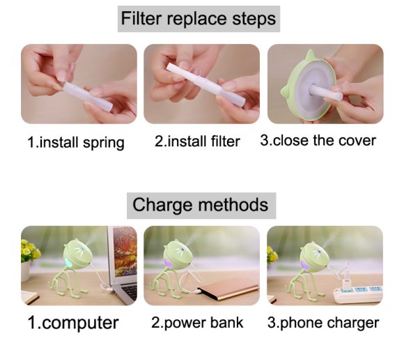 150ML Cat Ultrasonic Humidifier Aromatherapy Diffusers USB Car Air Freshener Home Mini Air Water Air Purifier Led Bulb Diffuser - Image 4