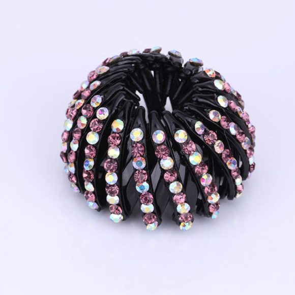 Bird's Nest Hairpin Color Rhinestone Ponytail Ball Hairpin - Image 7