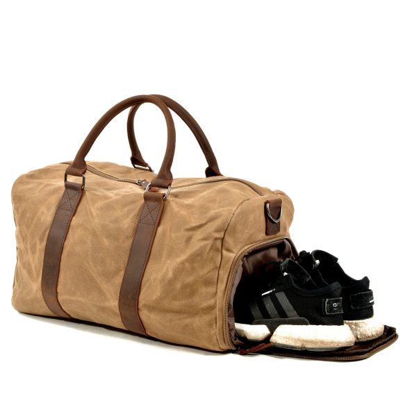 Men's One-shoulder Portable Training Dry Wet Separation Swimming Large Capacity Canvas Luggage Travel Bag - Image 8