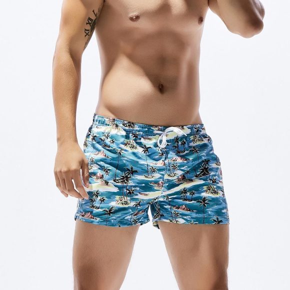 Men's Beach Pants Coconut Print Quick-dry Pants Fashion Casual Shorts - Image 6