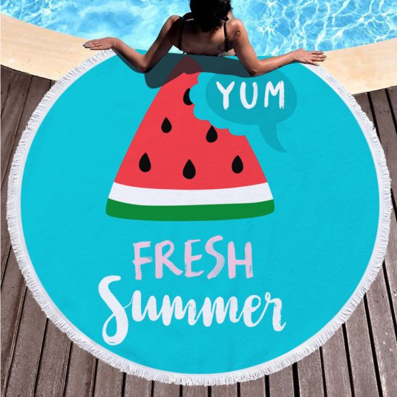 Digital printing round beach towel - Image 7