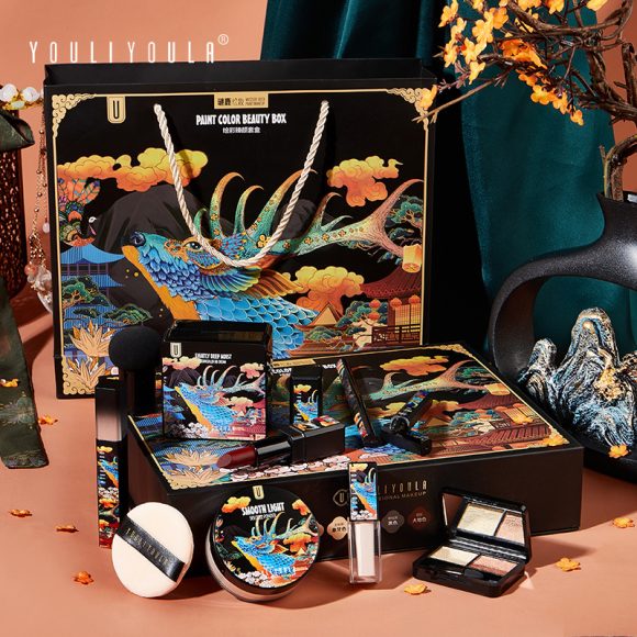 Elk Makeup Nine-piece Set Makeup Powder Air Cushion BB Cream Lipstick Affordable Makeup Set - Image 3