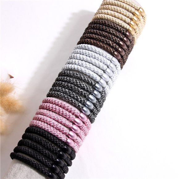 Accessories Thick Leather Cover Durable Base Rubber Hair Rope Headdress - Image 9