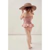 Children's Swimwear Ins Explosion Models Girls Siamese  Striped Princess Wind Lace Swimsuit - Image 2