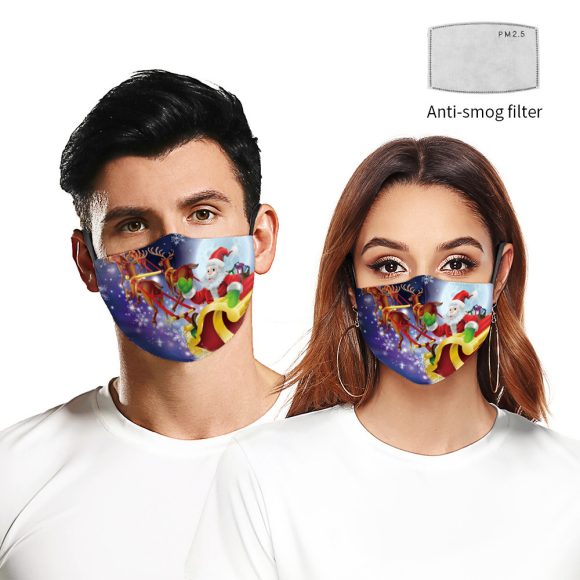 Santa Elk Digital Printing Double-layer Dust Mask - Image 9
