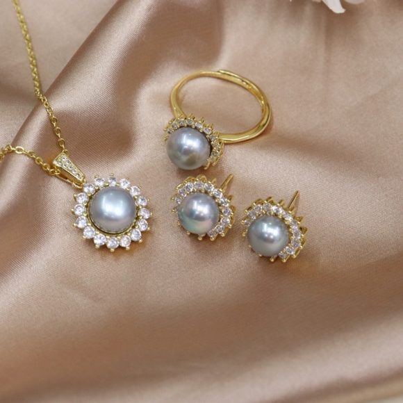 Freshwater Pearl Simplicity All-match Necklace Suit - Image 9