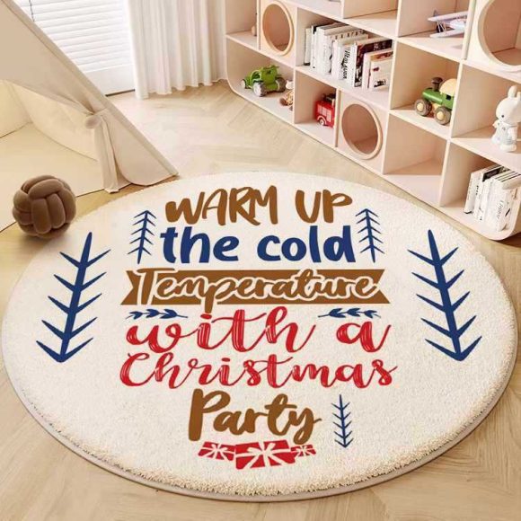 Round Carpet Bedroom Children's Room Living Room Carpet Cashmere-like Floor Mat Crawling Blanket - Image 7