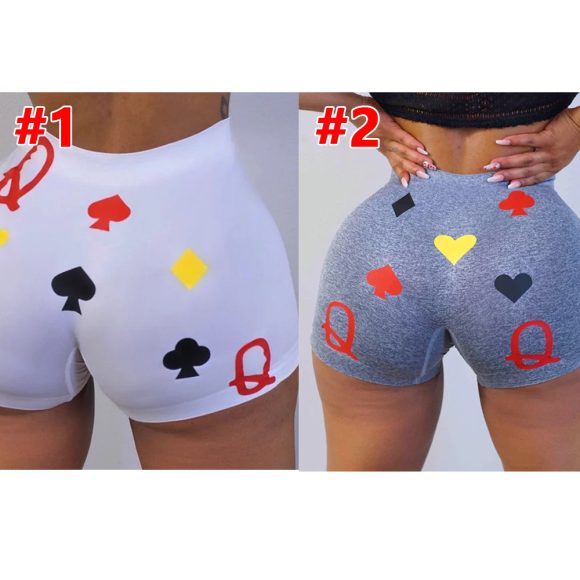 Women's Skinny Print Shorts Yoga Pants - Image 2