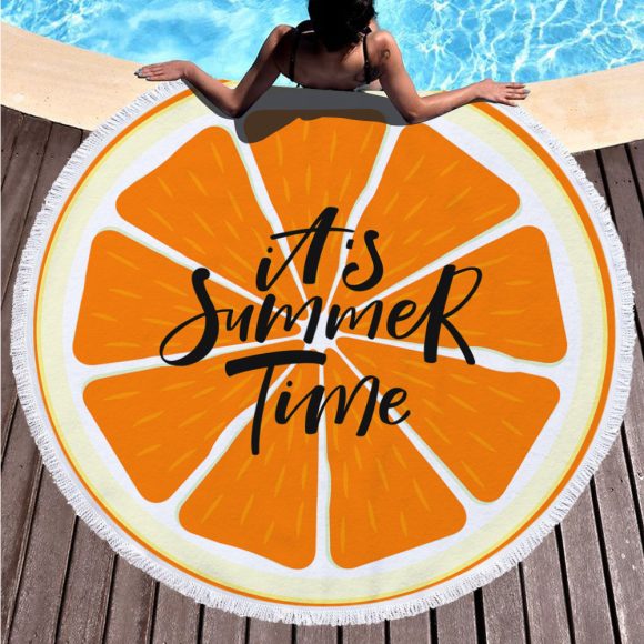Digital printing round beach towel - Image 3