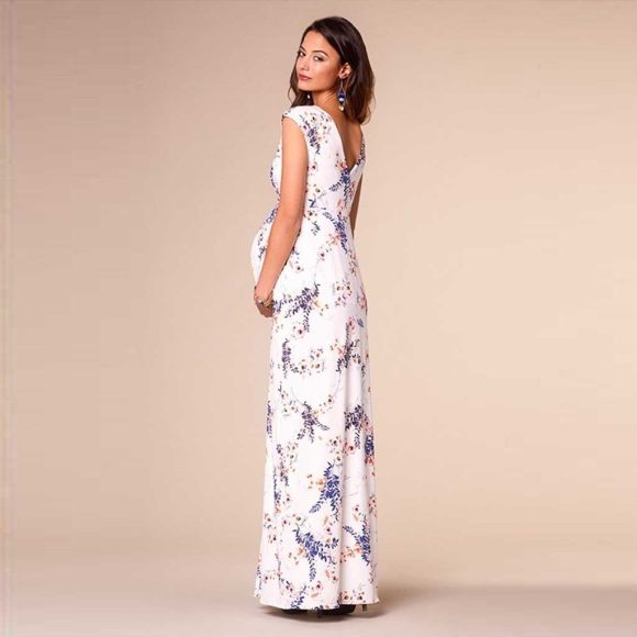 Printed Slim Thin Floral Chiffon Dress - Image 9