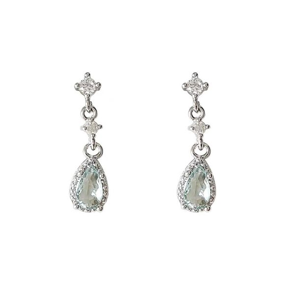 Light Blue Water Drop Earrings Zircon Temperament - Image 4