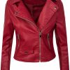 Women's Fall Winter Coat Slim PU Leather Short Zipper Leather Jacket Leather Coat - Image 4