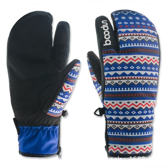 Ski gloves outdoor three-finger warm gloves - Image 5