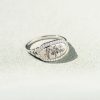 S925 Sterling Silver Flowers Epoxy Oil Zircon Ring For Women - Image 4