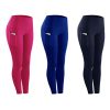 Women Compression Skinny Fitness Leggings Women Stretch Sportswear Casual Leggings Pants with Pocket