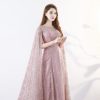Long Slim Cloak Trailer Performance Dress - Image 5