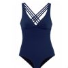 Deep V sexy backless conjoined European and American swimsuit back cross pure pigmented swimsuit - Image 4