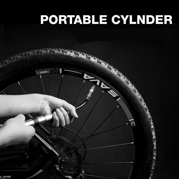 WILD MAN high pressure mountain road bike portable bicycle pump US law mouth universal mini basketball pump - Image 2