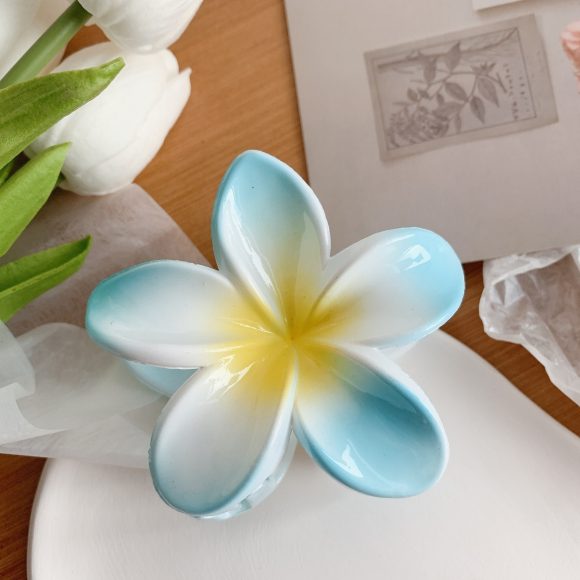 Muweordy Plumeria Hair Clips Flower Hair Clip Trendy Hair Claw Clip Popular Hair Catch Korean Hair Accessories For Women - Image 7