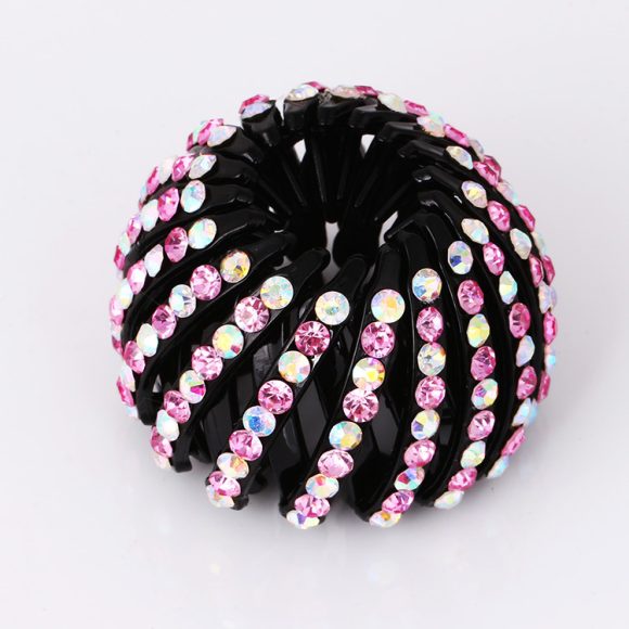 Bird's Nest Hairpin Color Rhinestone Ponytail Ball Hairpin - Image 3