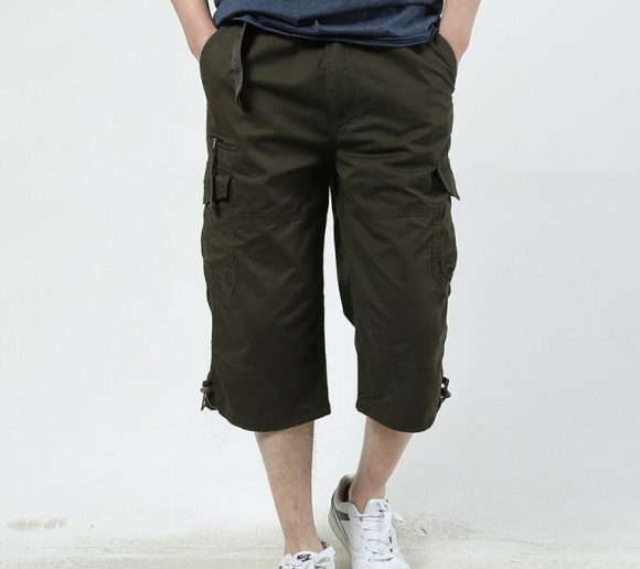 Men's Summer Leisure Cropped Cotton Pants - Image 2