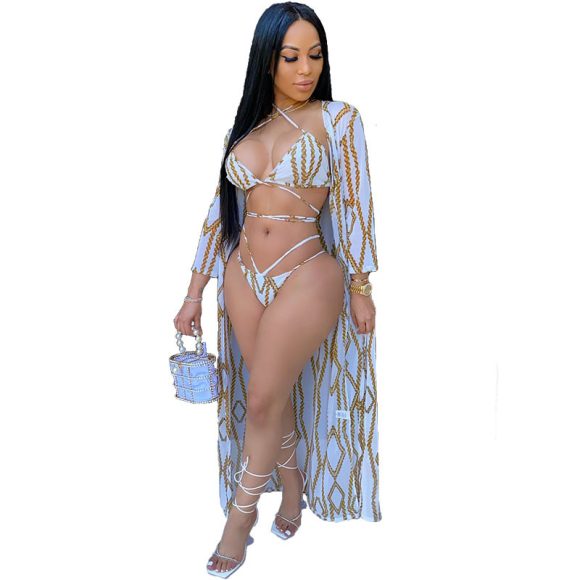 Three-piece bikini beach swimsuit suit - Image 5
