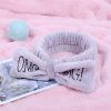 Coral velvet butterfly end hair band - Image 4