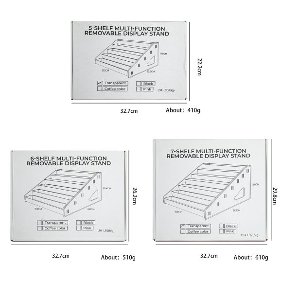 Multi-layer Plastic Transparent Acrylic Nail Polish Display Rack - Image 5