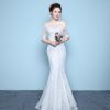 Wholesale wedding dress bride wedding dress factory direct fishtail wedding dress waist fishtail wedding Qi word shoulder - Image 2