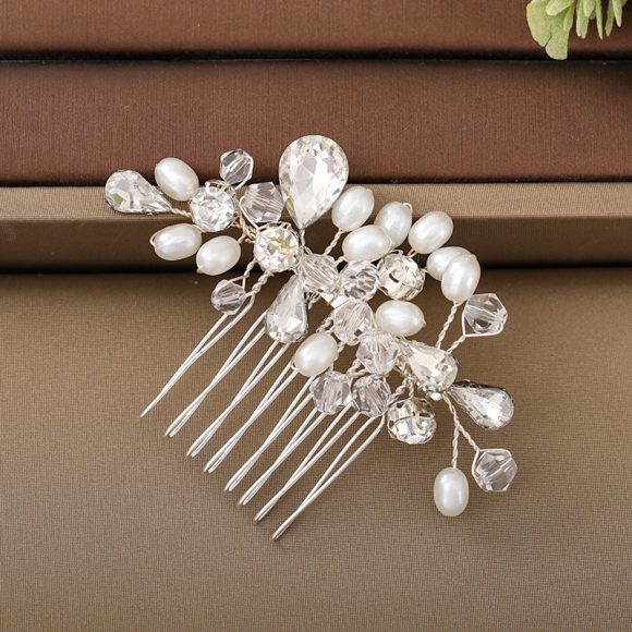 Simple Wedding Ornament Crystal Pearl Handmade - Image 5